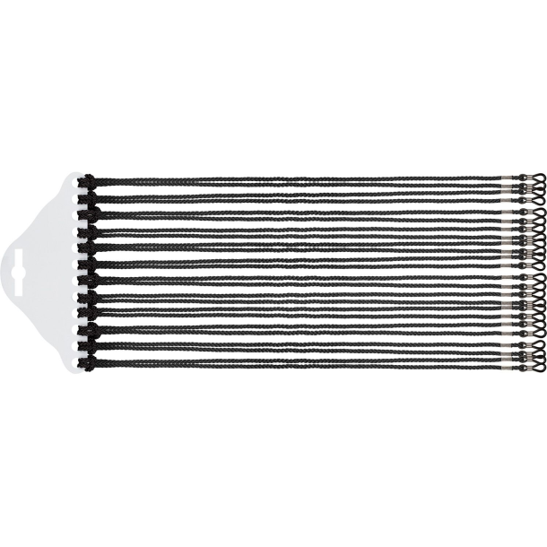 Glasses cords, black - 12 stk