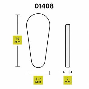 Selvkl�bende sidesteg sil. 19 x 2,0 mm - 6 par�