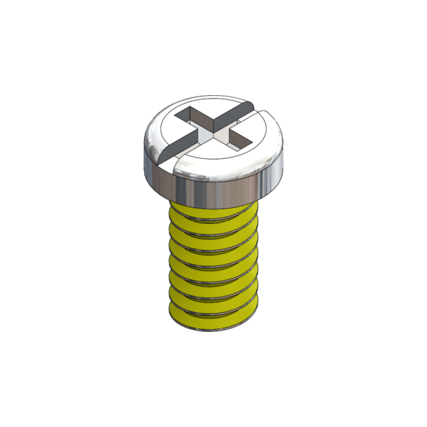 SCR:SAFE-LOK,+/-,1.4X3.5 2.5 HD,SIL-25