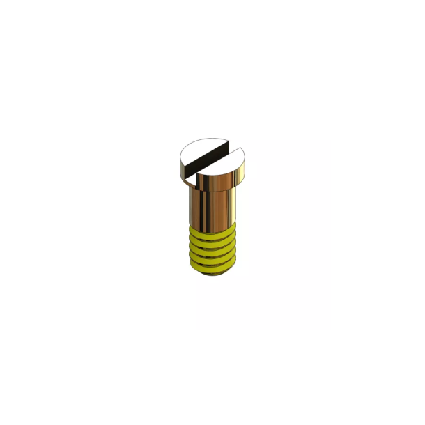 Safe-Lok&#153; Hinge &amp; Eyewire Screws, 1.40D x 6.40L, Gold, 25 stk 