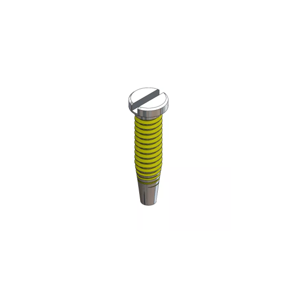 Safe-Lok&#153; Hinge &amp; Eyewire Screws, 1.40D x 5.00L, Silver, 25 stk 