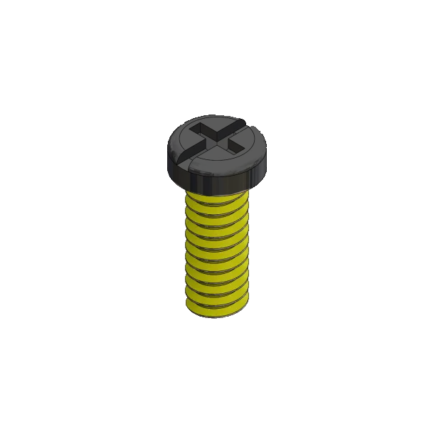 Safe-Lok&#153; Hinge &amp; Eyewire Screws, 1.40D x 4.0L, Black, 25 stk