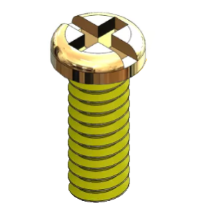 Safe-Lok Hinge & Eyewire Screws, 1.40D x 4.00L, Gold, 25 stk - Udg�et spar 20%