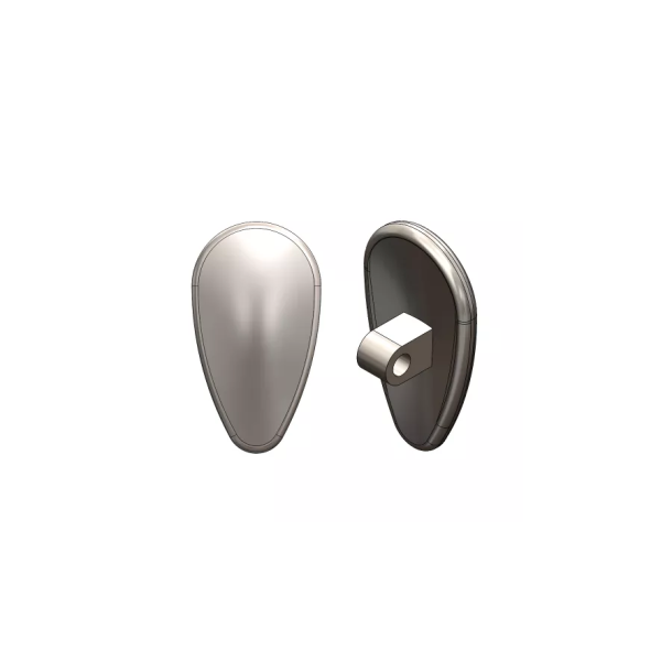 12mm screw-on teardrop titanium - 6 stk 